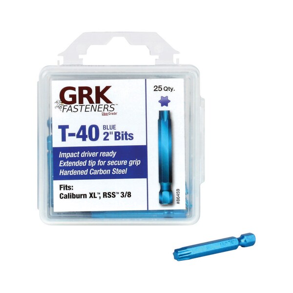 Grk Fasteners GRK Fasteners Star T-40 X 2 in. L Impact Power Bit Carbon Steel 25 pc 86459 - main